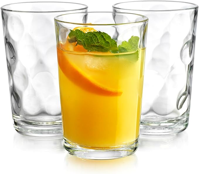 Circleware Circles Juice Drinking Glasses, 4‑Piece Set (7 oz)